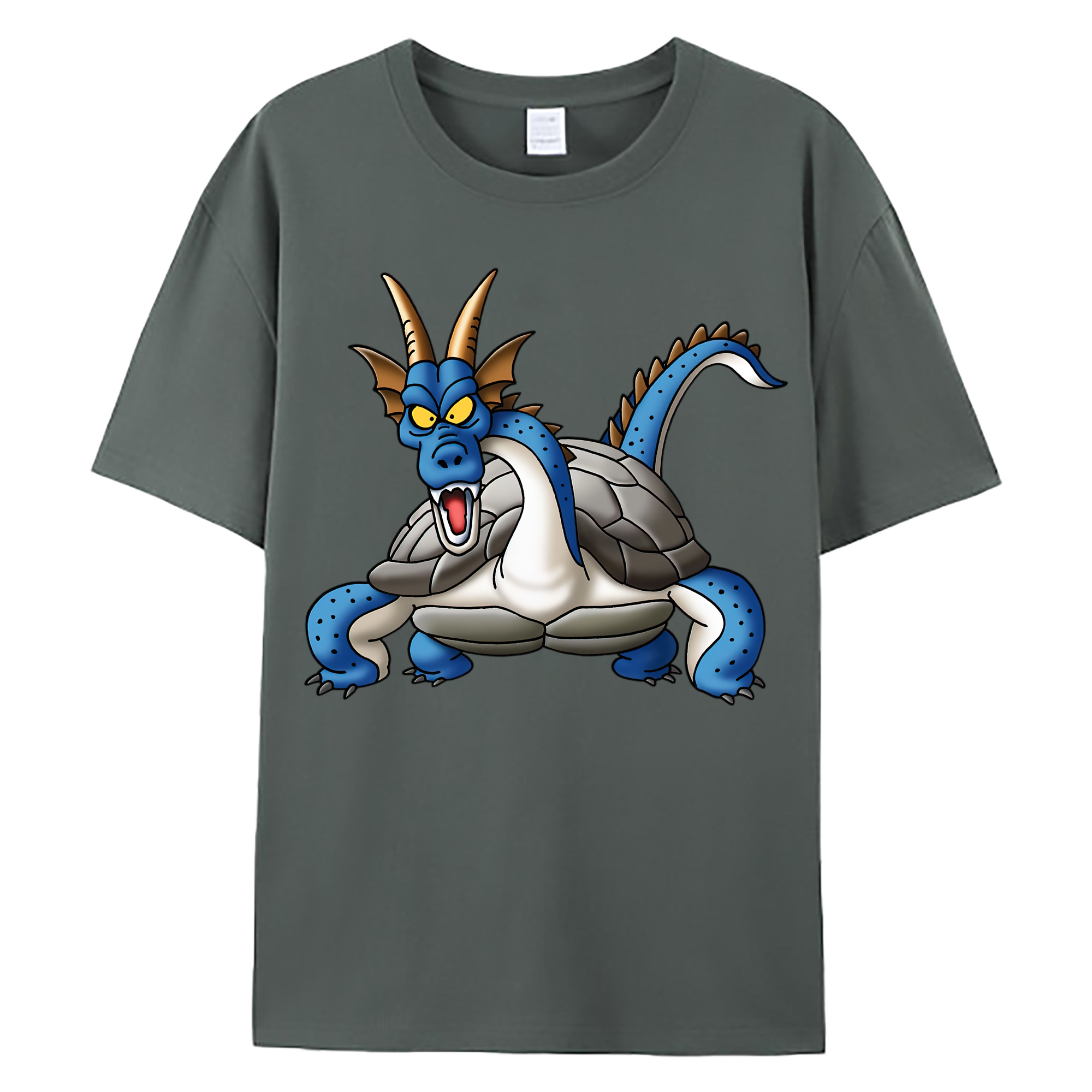 （画像用） ドラゴンクエスト Doragon Kuesuto Dragon Quest 綿100％ メンズ半袖Tシャツ｜肌触りやわらか＆通気性